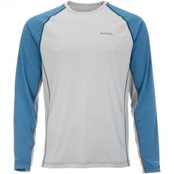 SimmsFishing M's SolarFlex Crewneck Shirt - Solid Men's Clothing