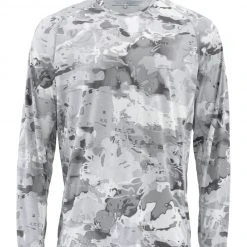 SimmsFishing M's SolarFlex Crewneck Shirt - Print Men's Clothing