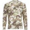 SimmsFishing M's SolarFlex Crewneck Shirt - Print Men's Clothing
