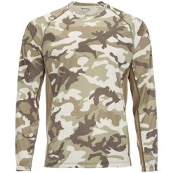 SimmsFishing M's SolarFlex Crewneck Shirt - Print Men's Clothing