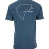 SimmsFishing M's Bass Outline T-Shirt