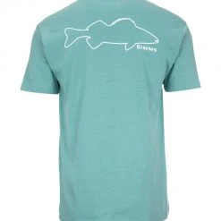 SimmsFishing M's Walleye Outline T-Shirt Men's Clothing