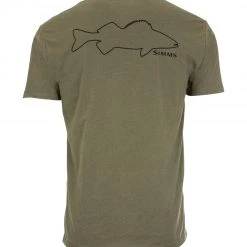 SimmsFishing M's Walleye Outline T-Shirt Men's Clothing